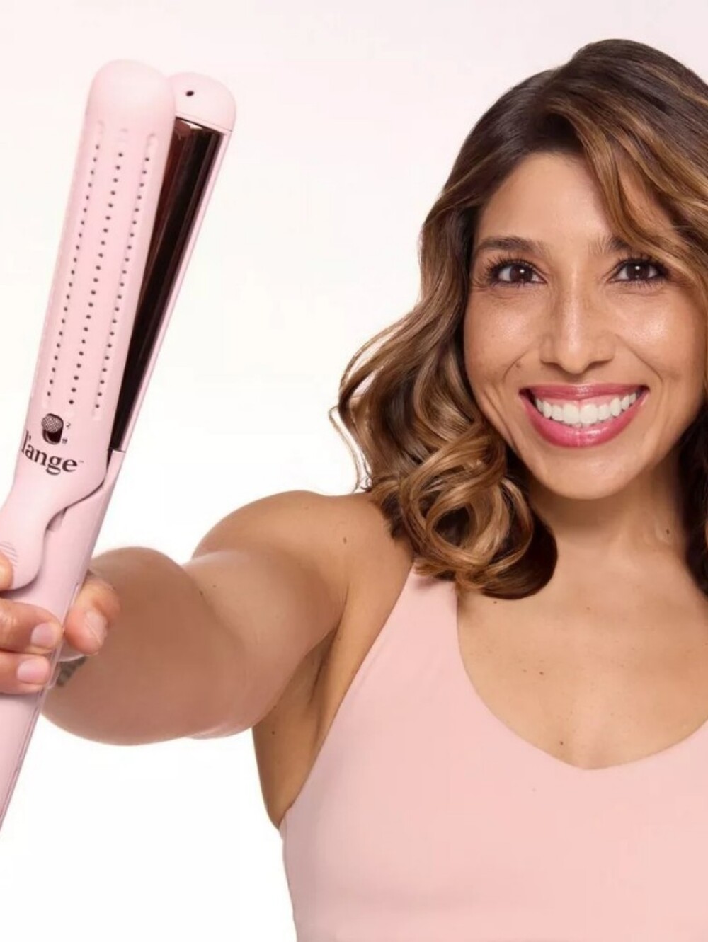 L’ange Le Duo Flex 360° Airflow Titanium Styler Blush Pink Hair Tool